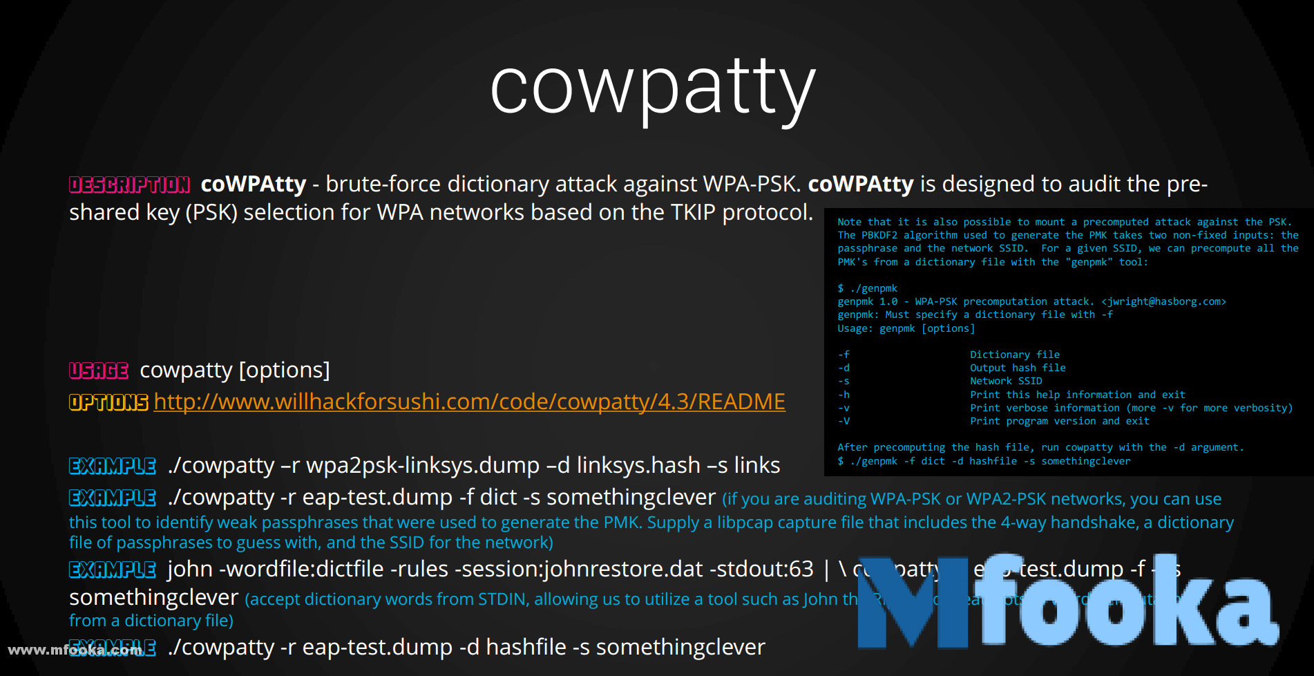 3. الطريقة الثالثة : برنامج CoWPAtty